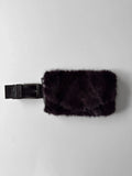 Fur-Trimmed Belted Waist Bag