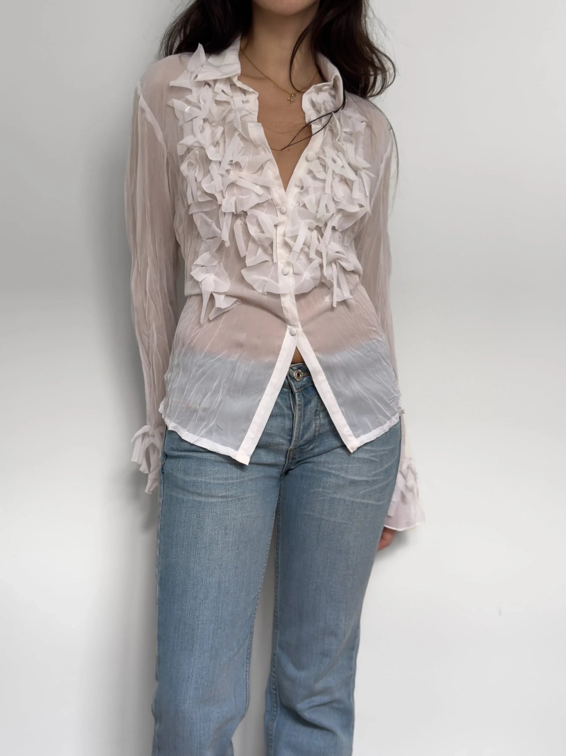 White Tulle Shirt