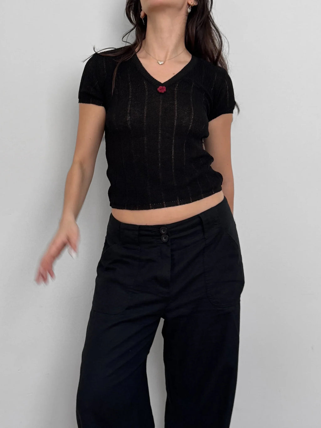 Short Sleeve Knit Top