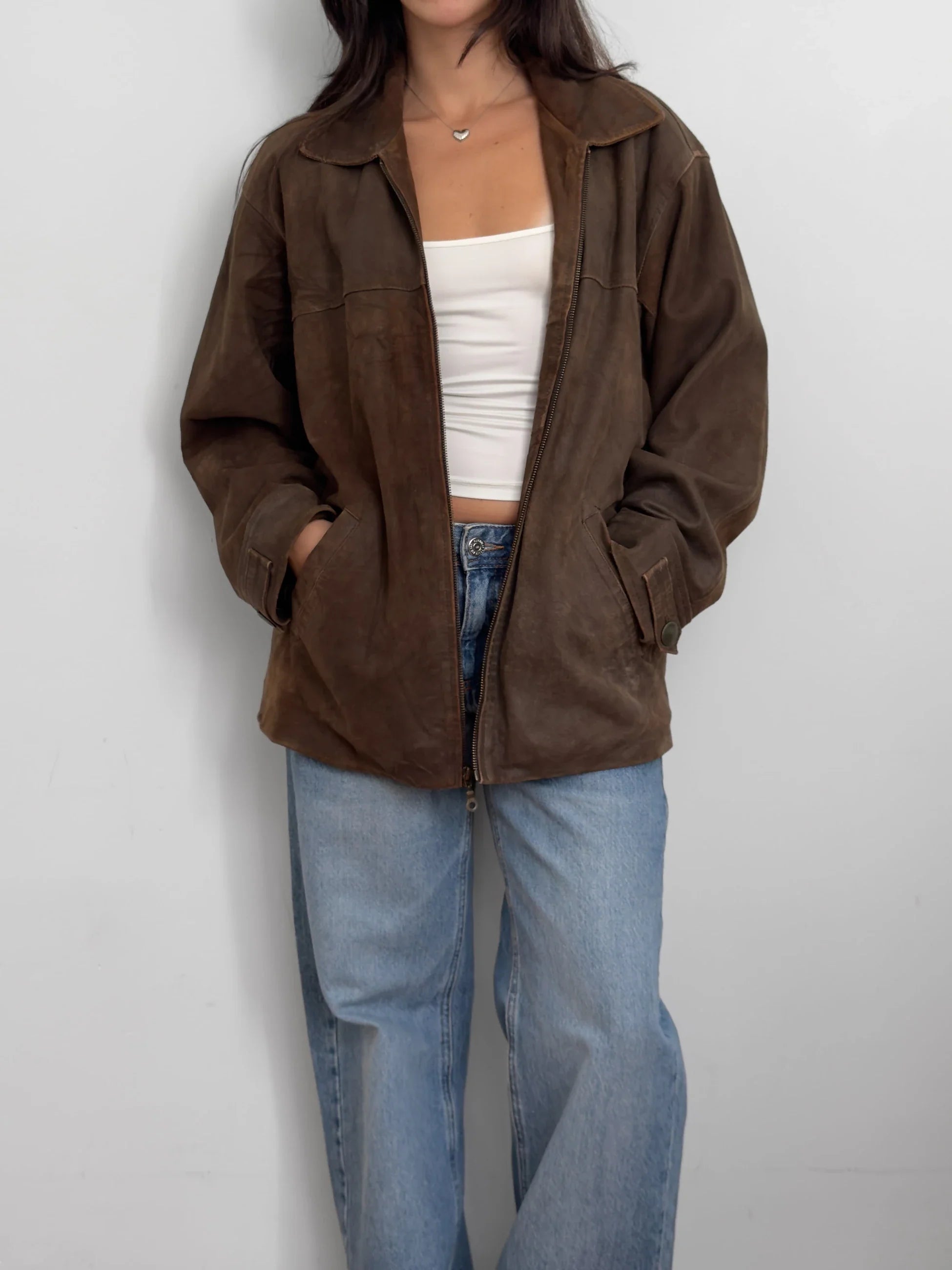Brown Suede Coat