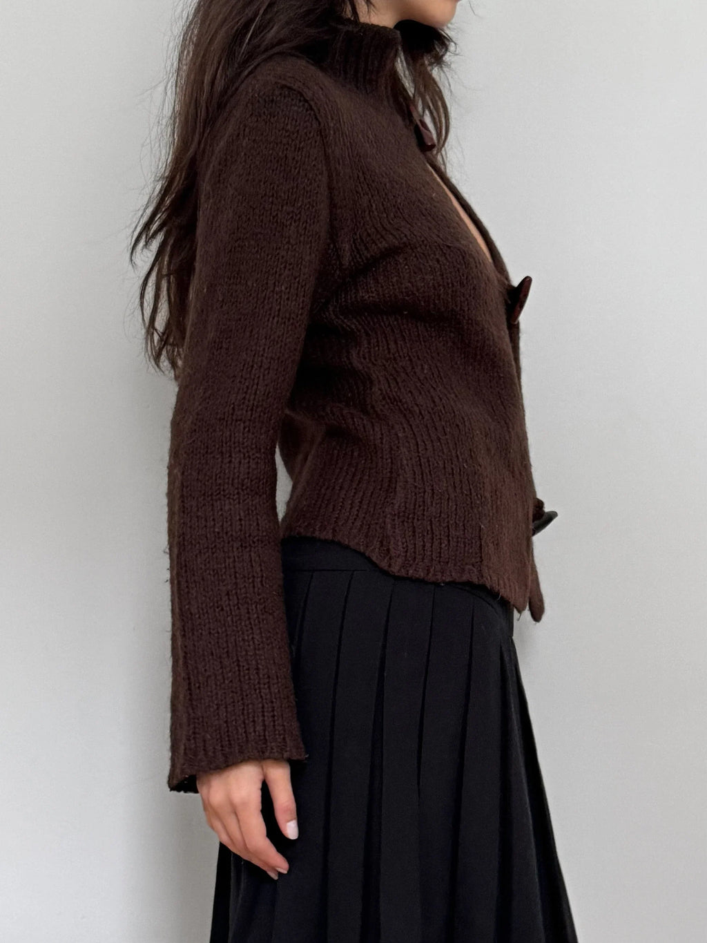 Brown Wool Cardigan