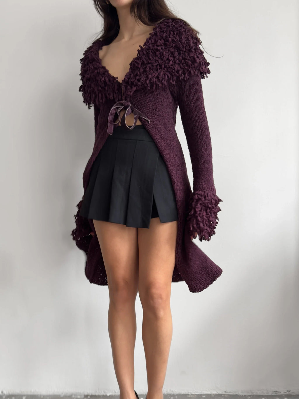 Plum Knit Cardigan