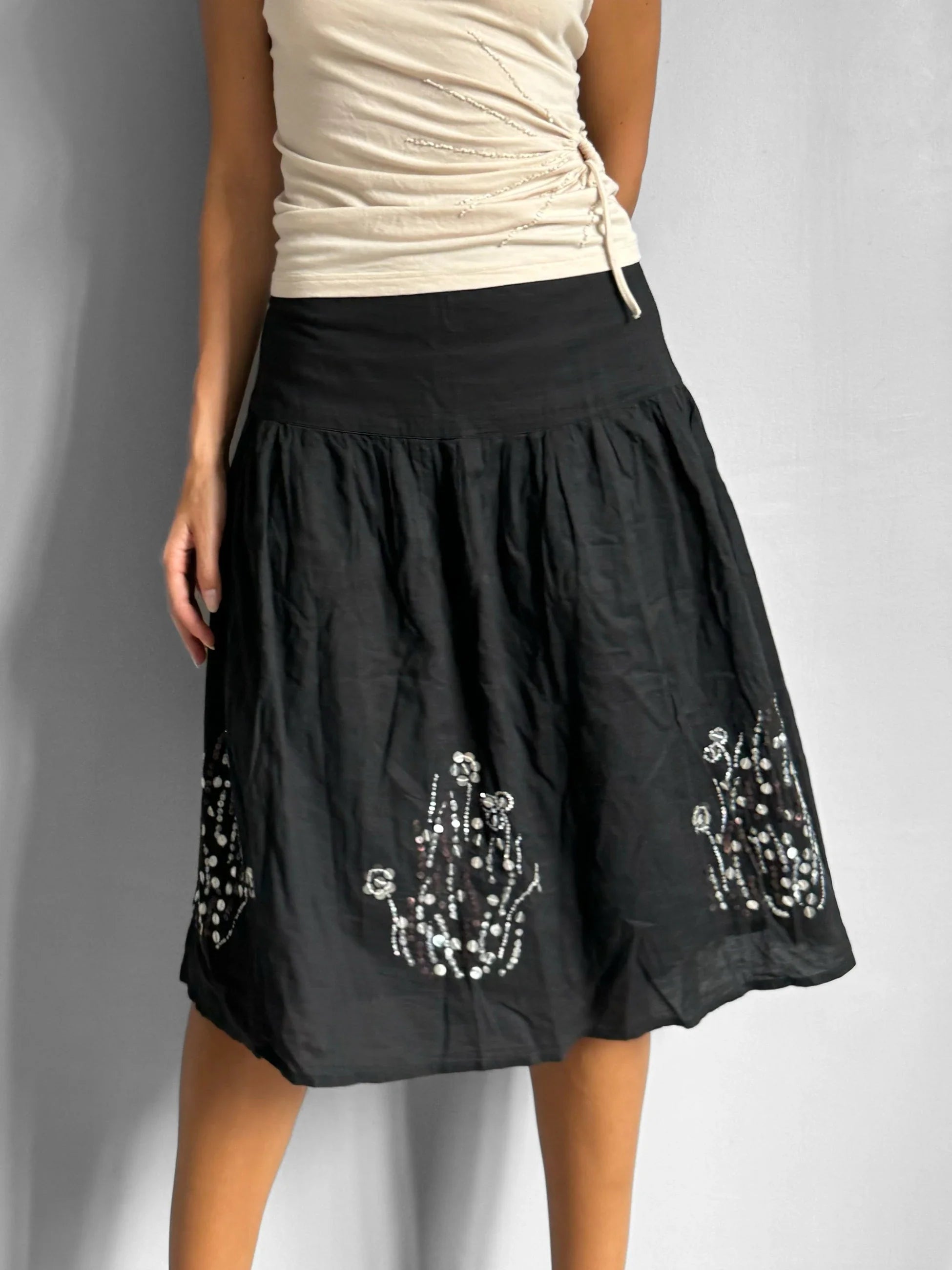 Sequin Midi Skirt