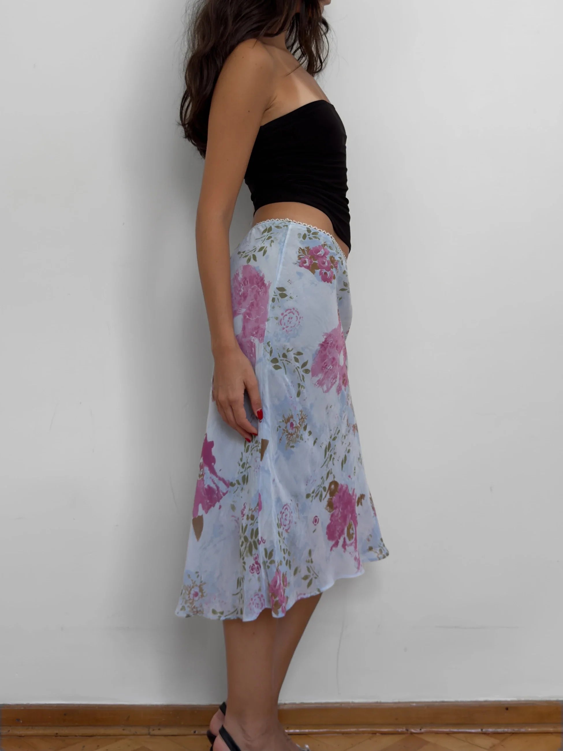 Floral Chiffon Skirt