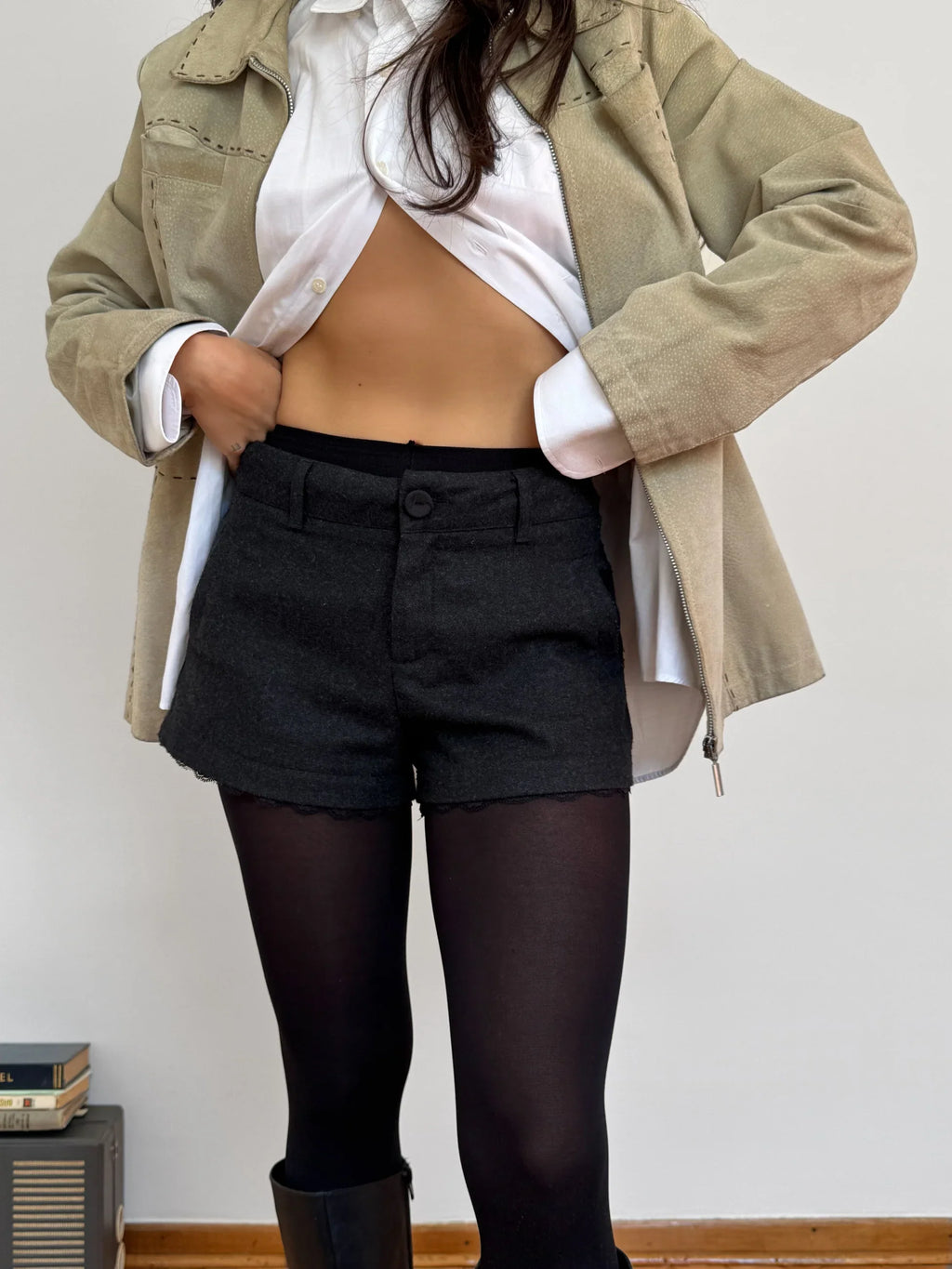 Anthracite Mini Shorts