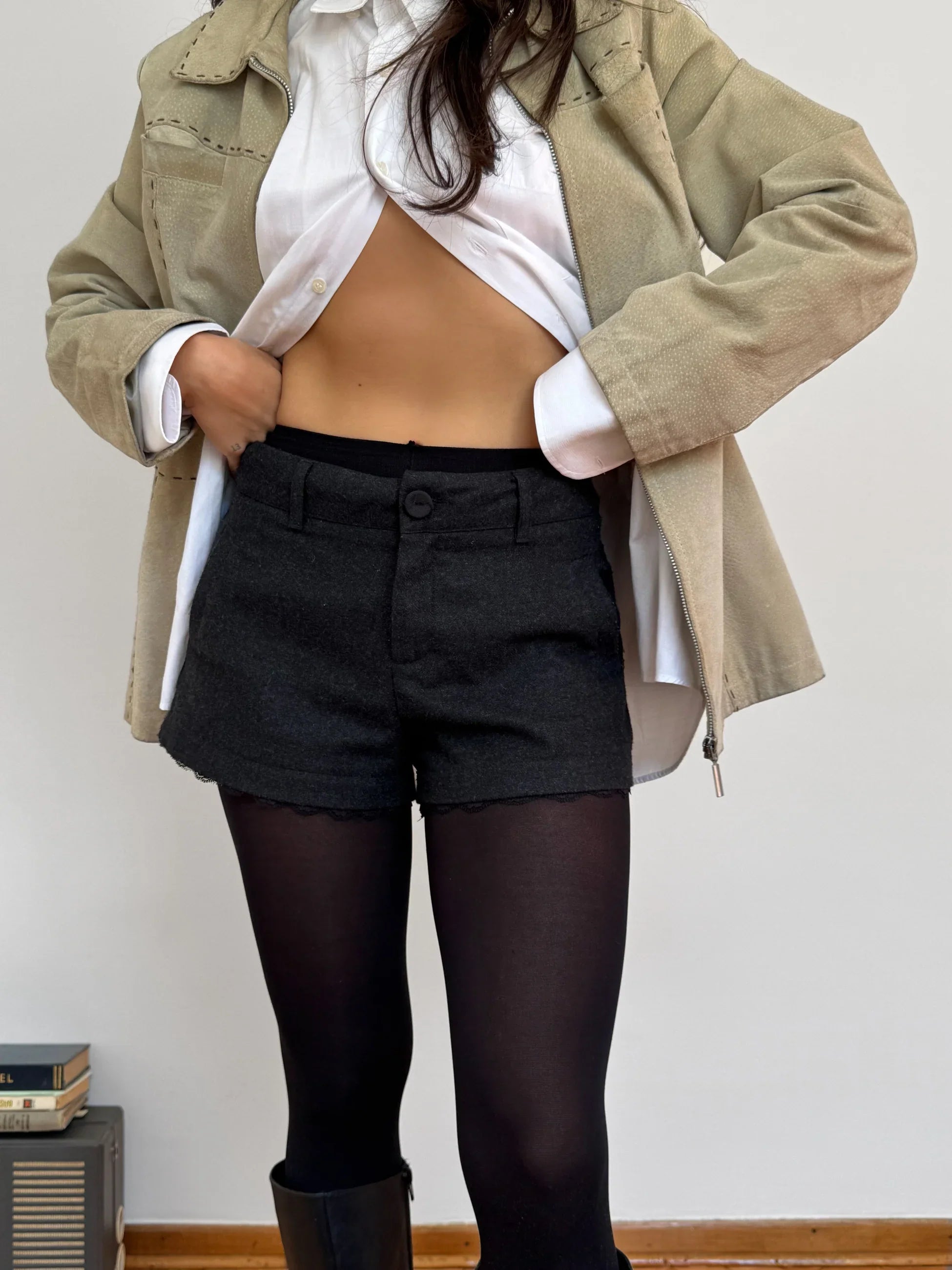 Anthracite Mini Shorts