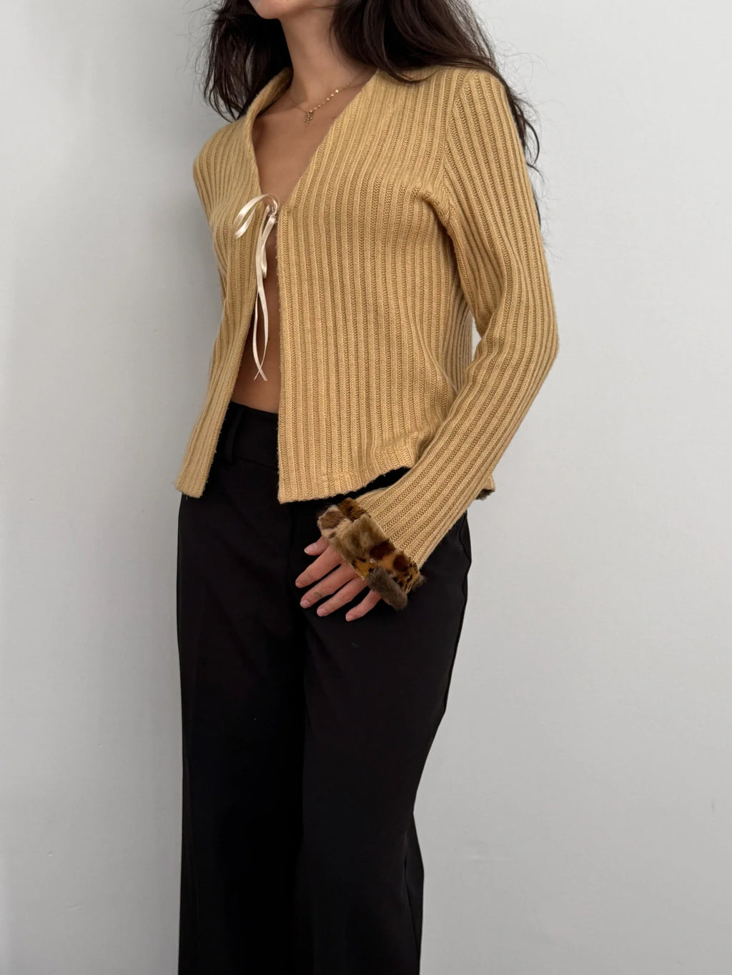 Sleeve-Detailed Cardigan