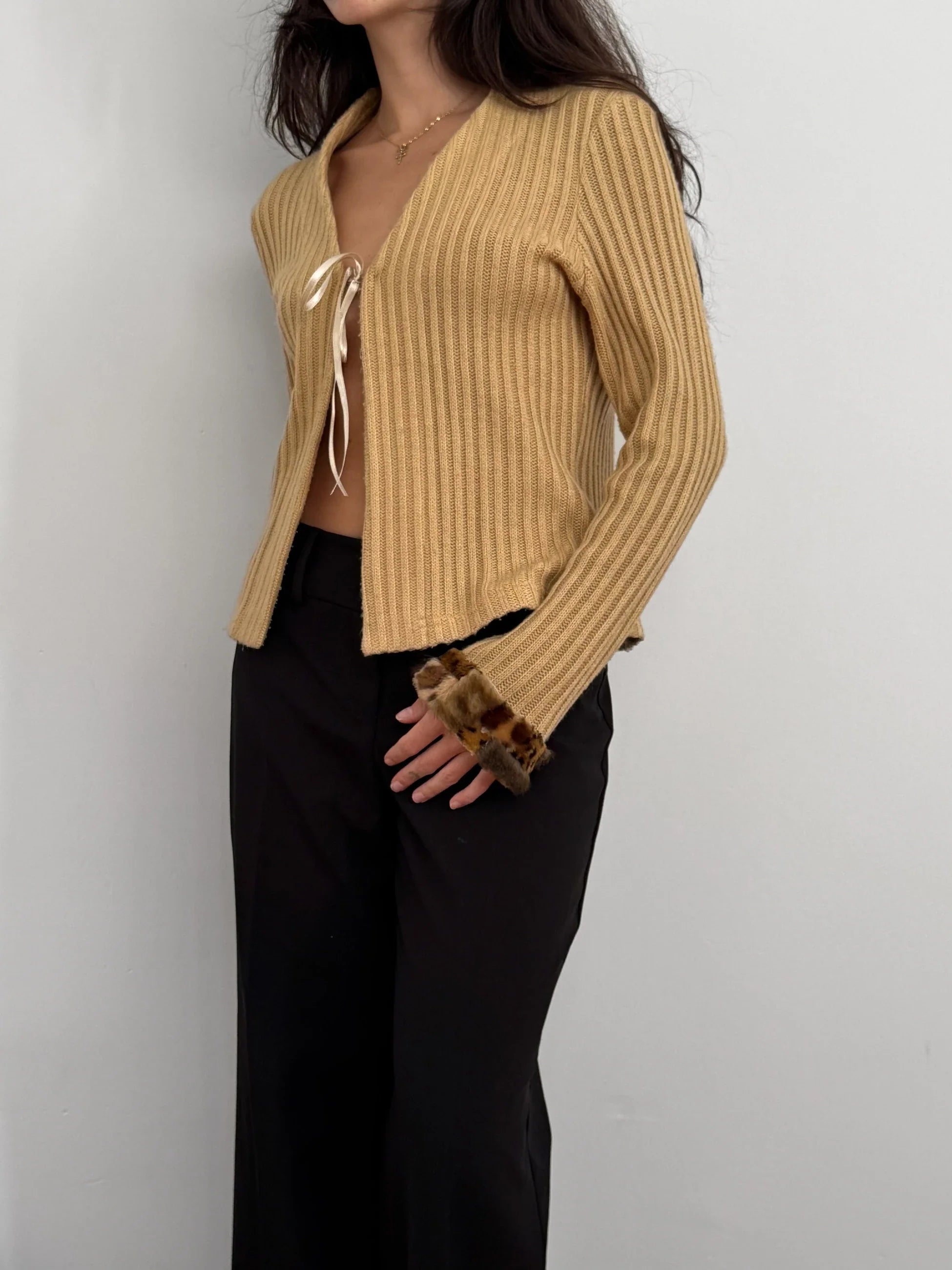 Sleeve-Detailed Cardigan