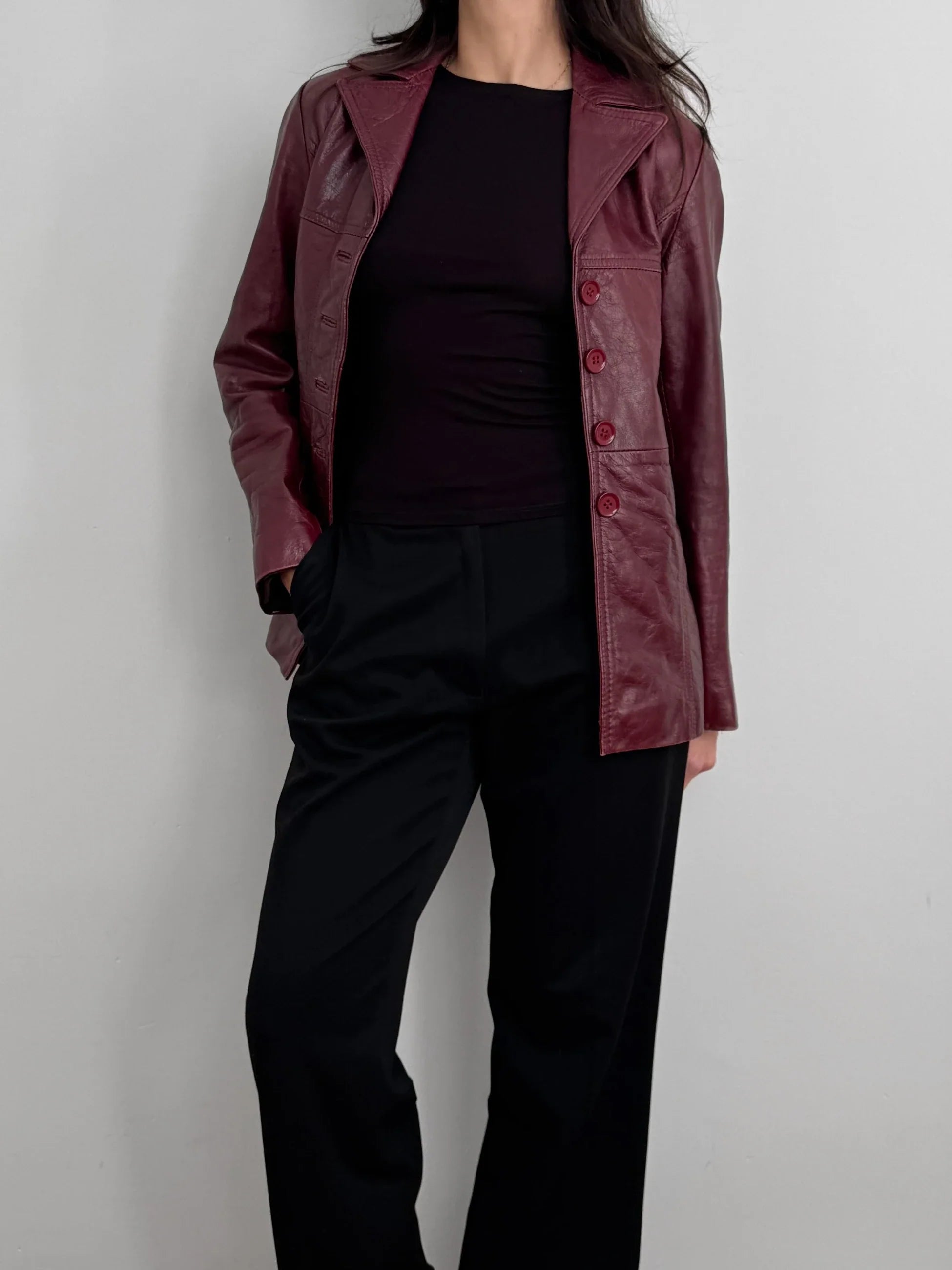 Burgundy Leather Jacket