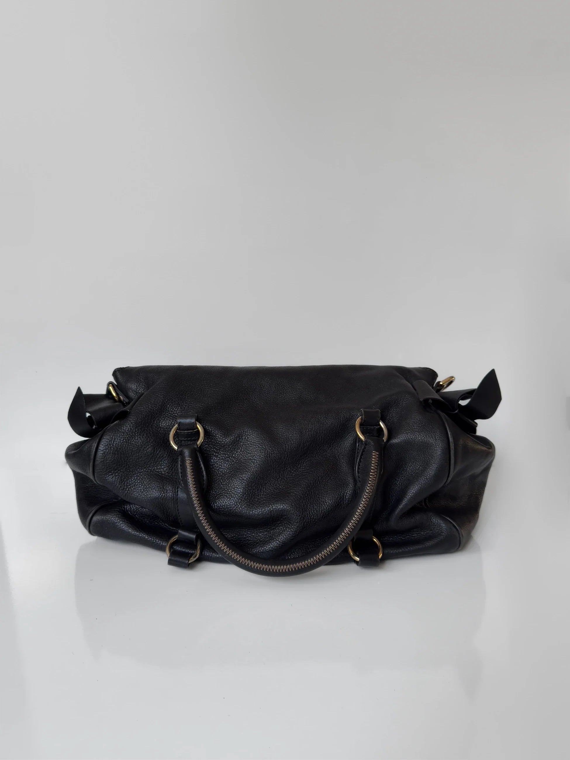Miu Miu Vitello Lux Bow Satchel Bag