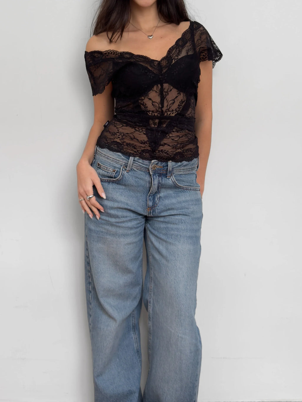 Black Lace Blouse