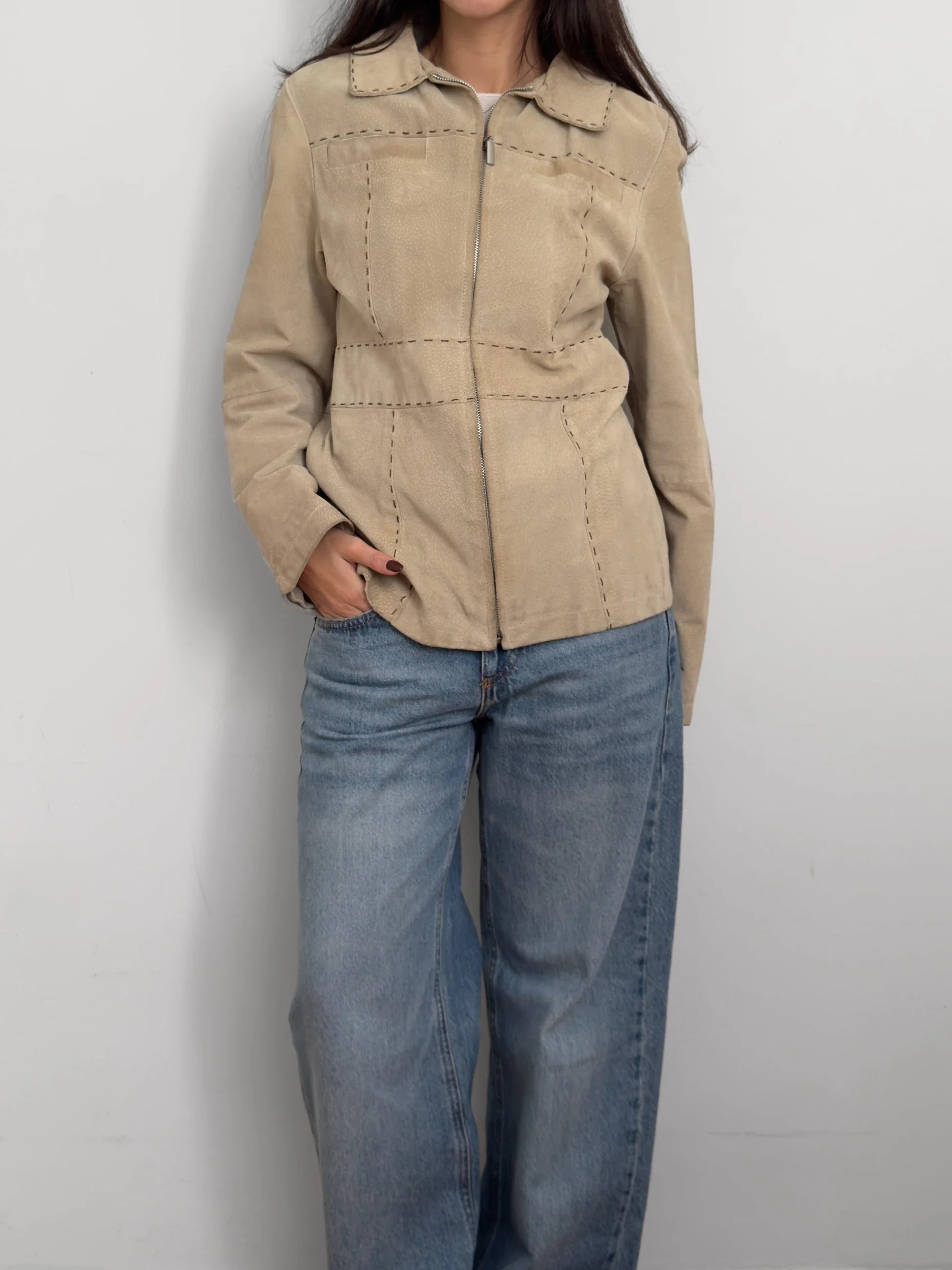 Beige Suede Jacket