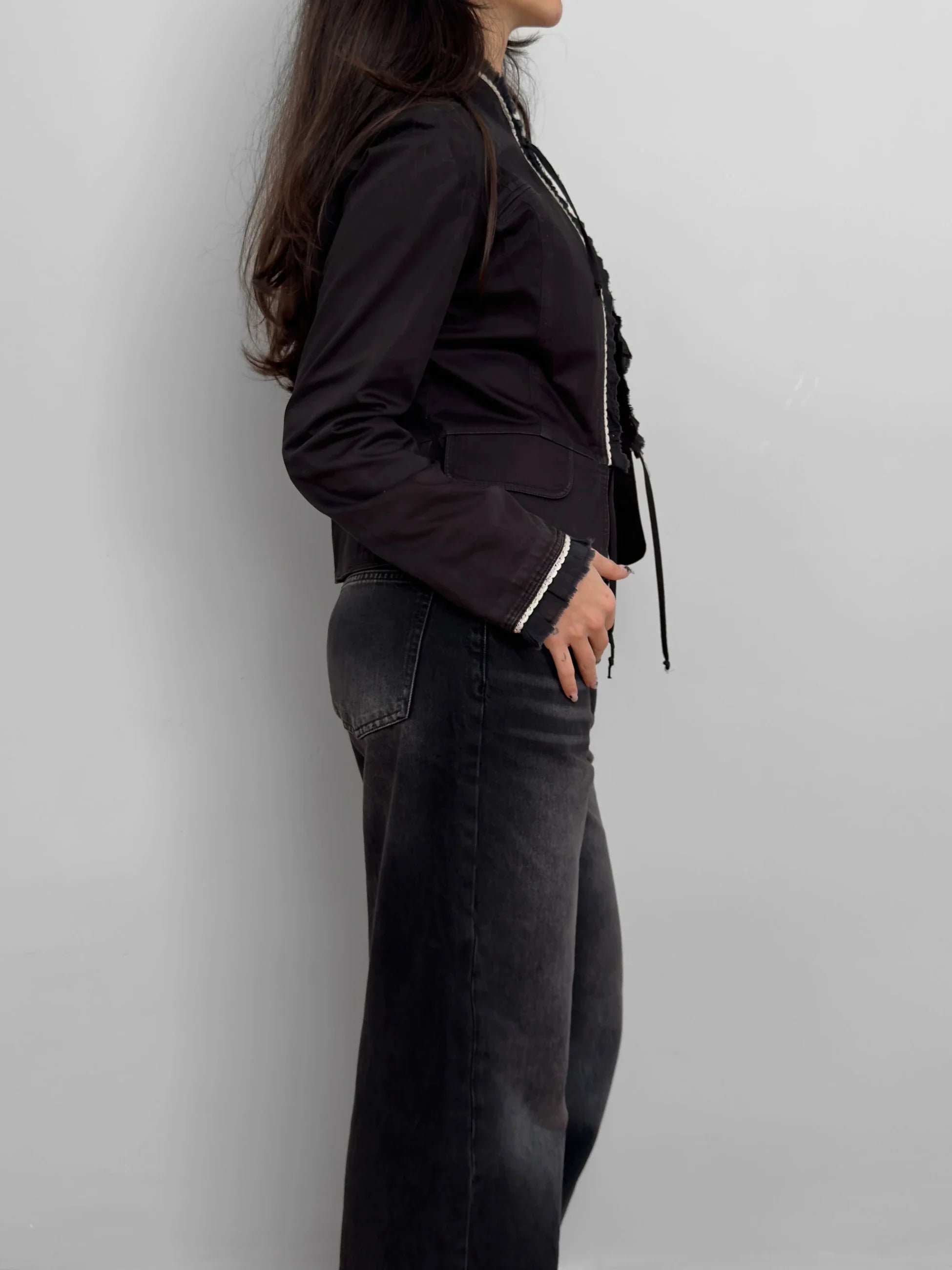 Eyelet-Detailed Jacket