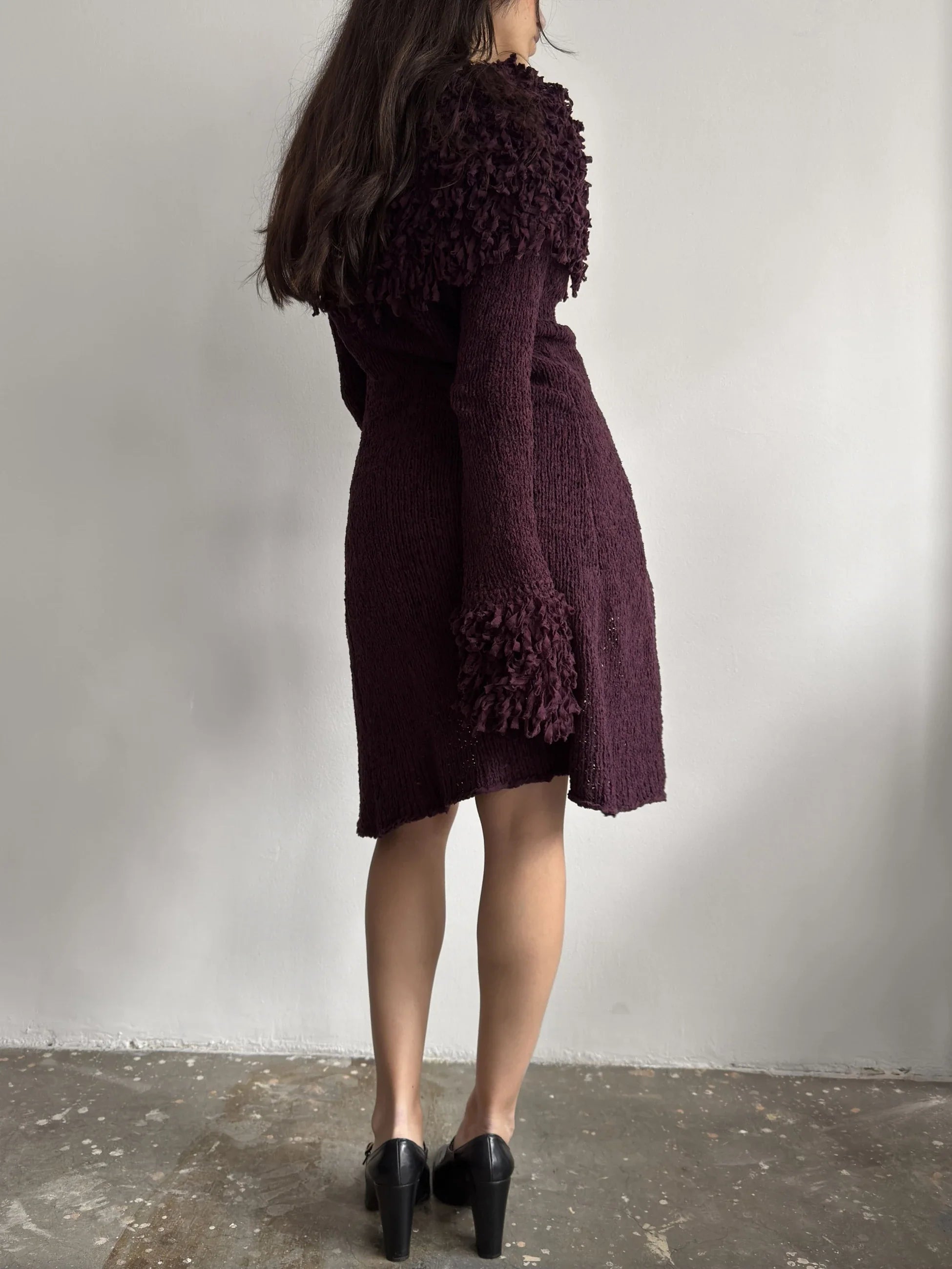Plum Knit Cardigan