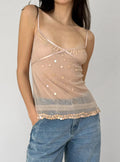 Sequin Sheer Blouse