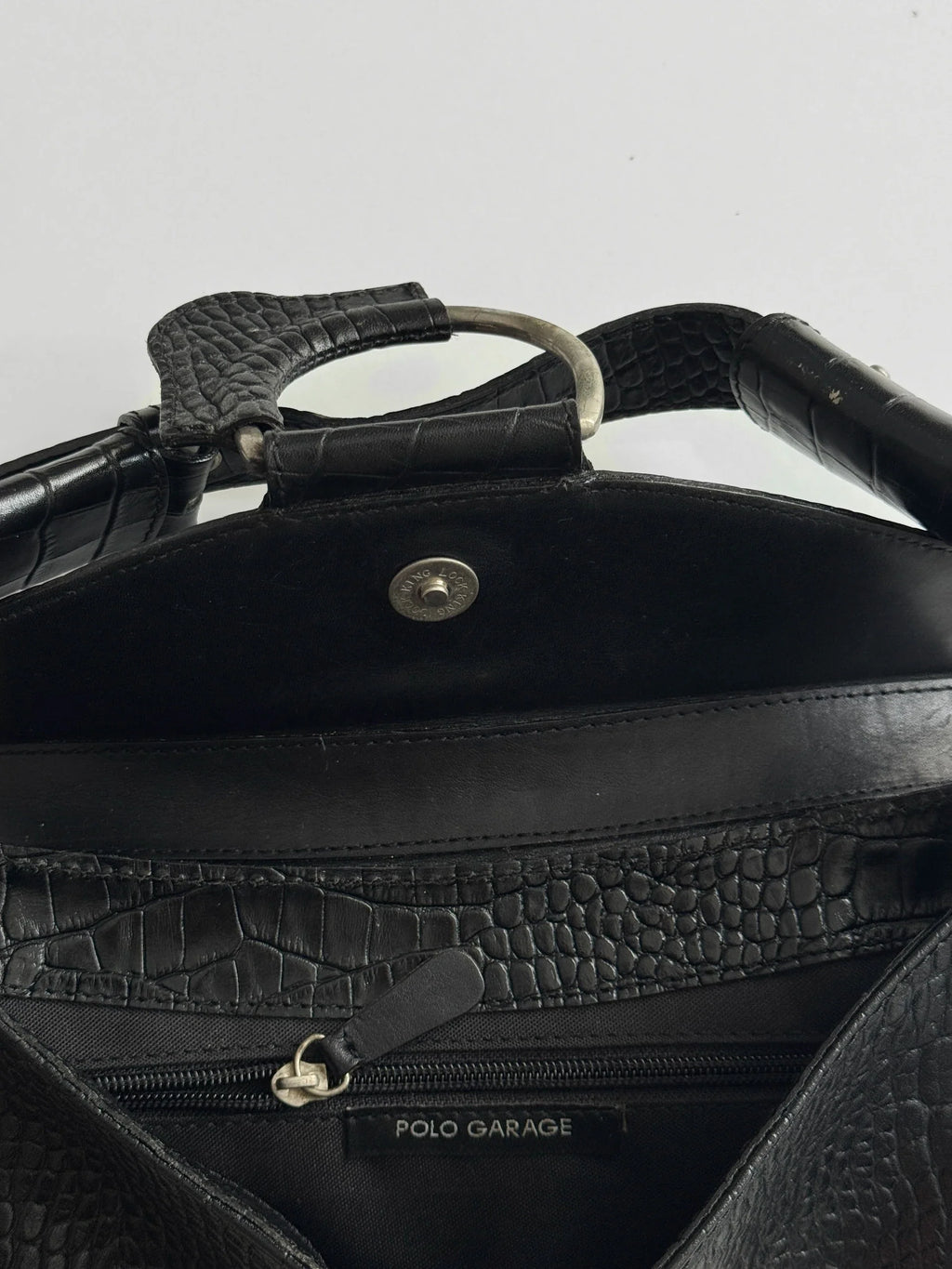 Charm-Detailed Leather Bag