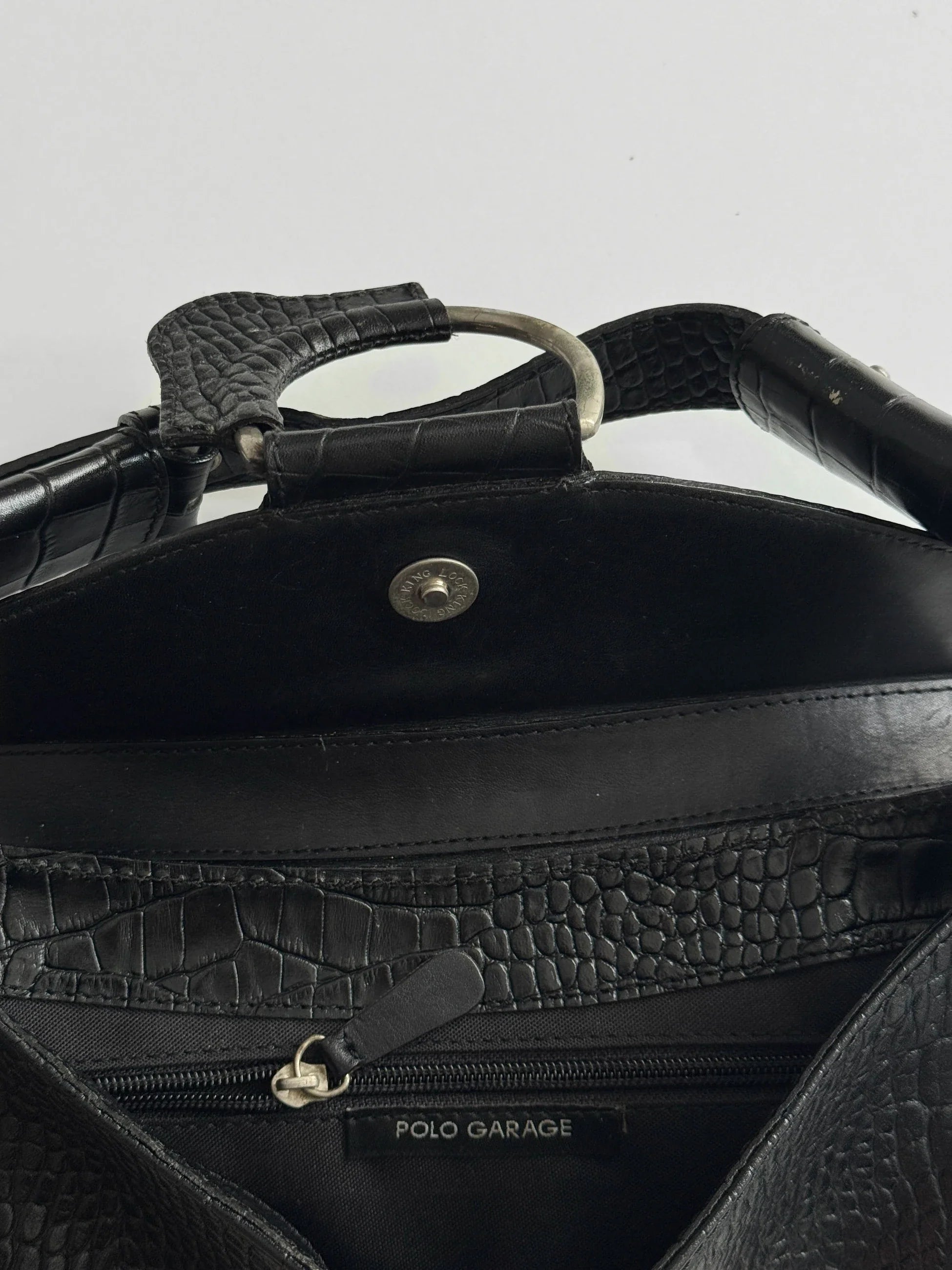 Charm-Detailed Leather Bag