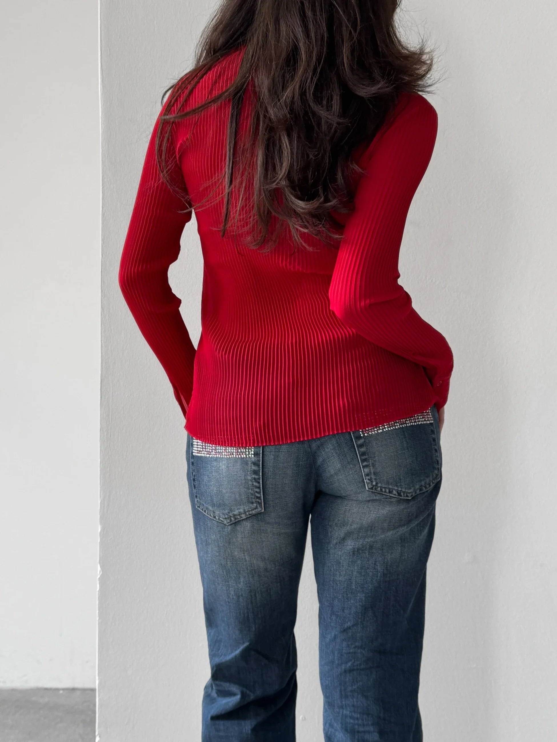 Red Tulle Shirt