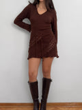 Brown Knit Dress