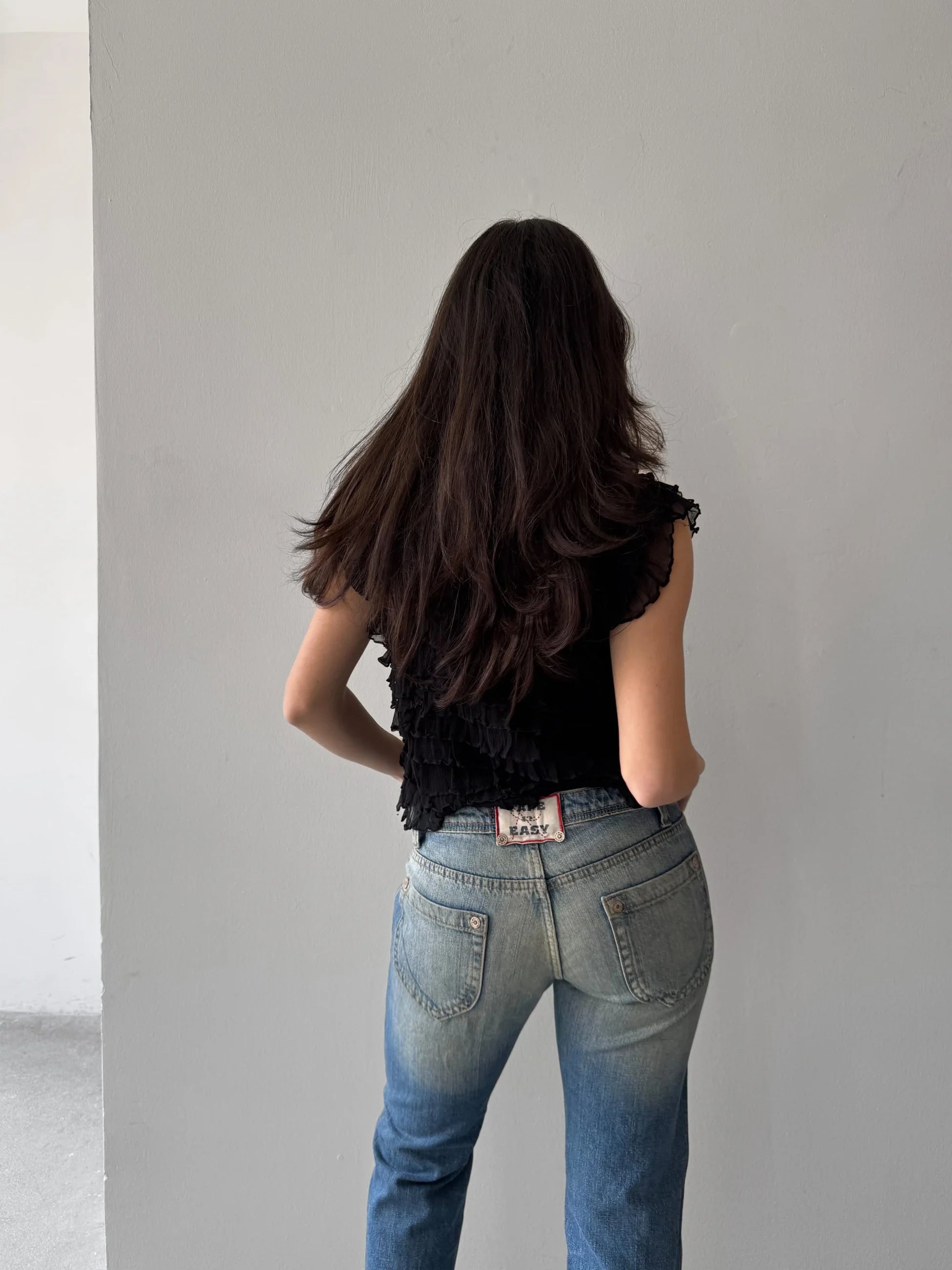 Ruffled Silk Blouse