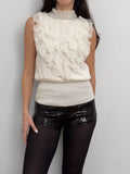 Sleeveless Ruffled Blouse
