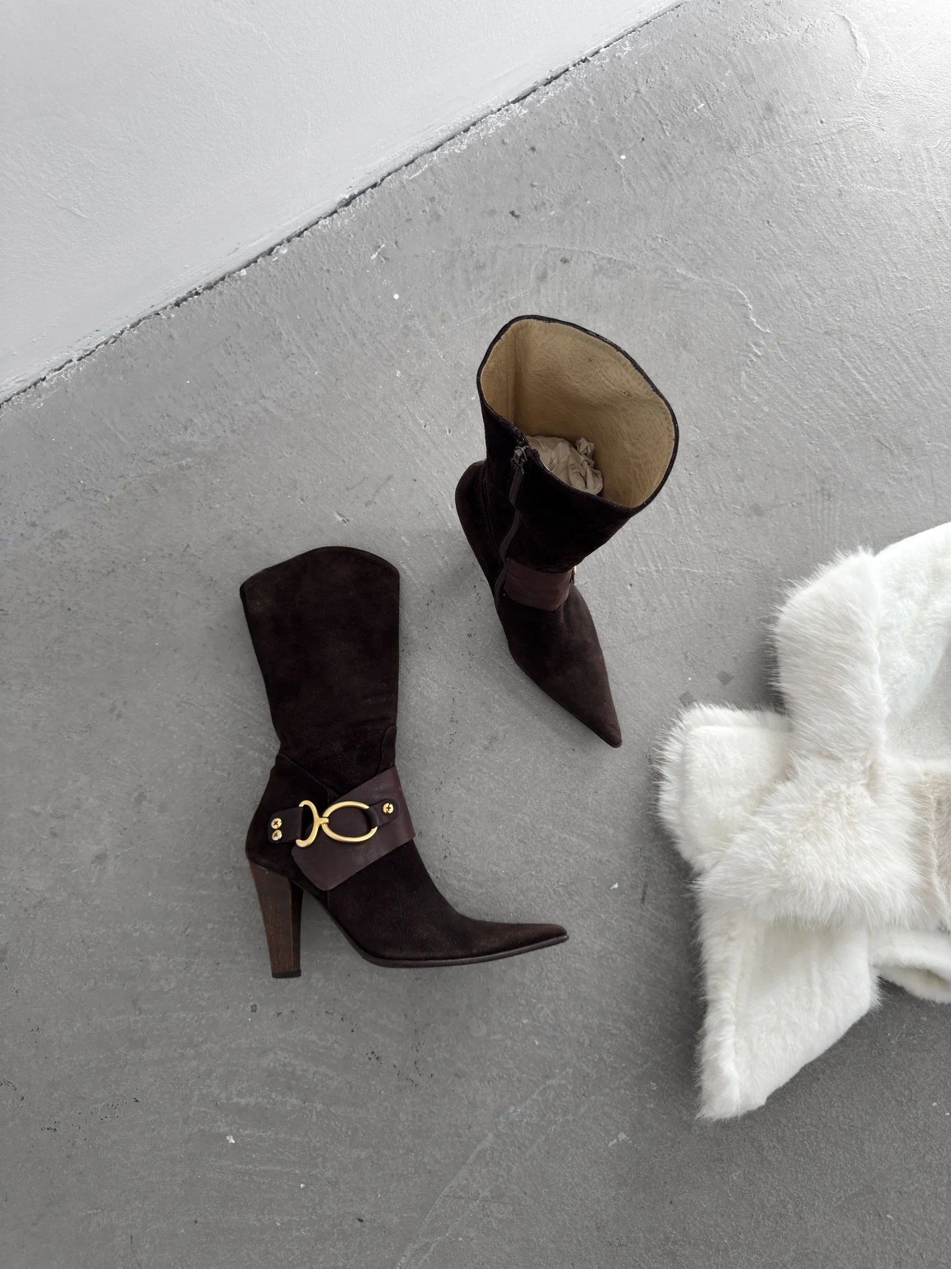 Brown Suede Boots