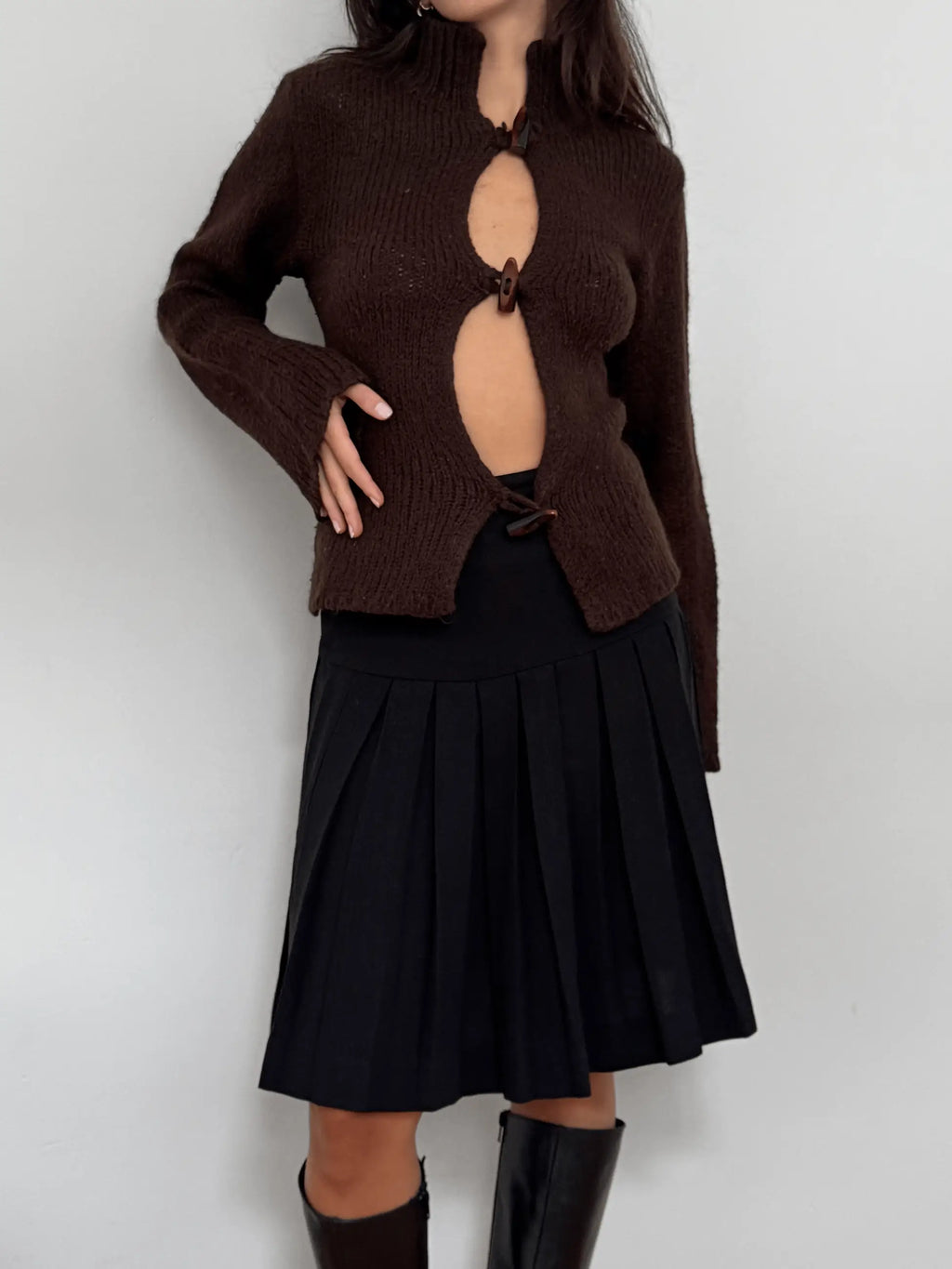 Brown Wool Cardigan