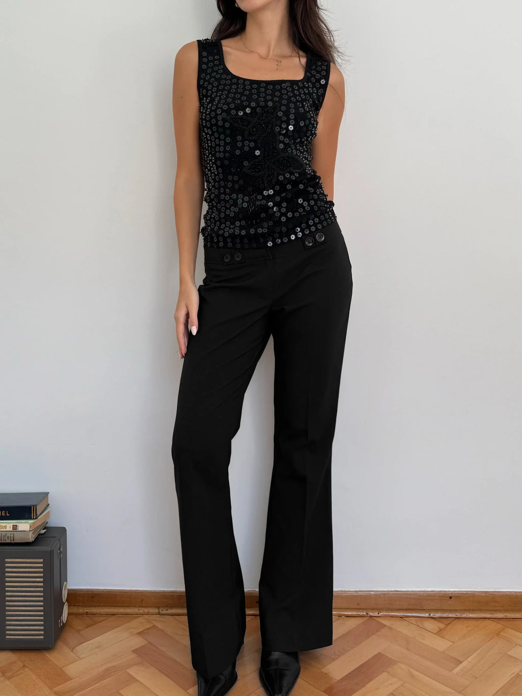 Embroidered Knit Blouse