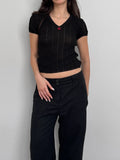 Short Sleeve Knit Top