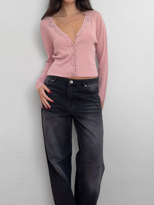 Beaded Knit Cardigan