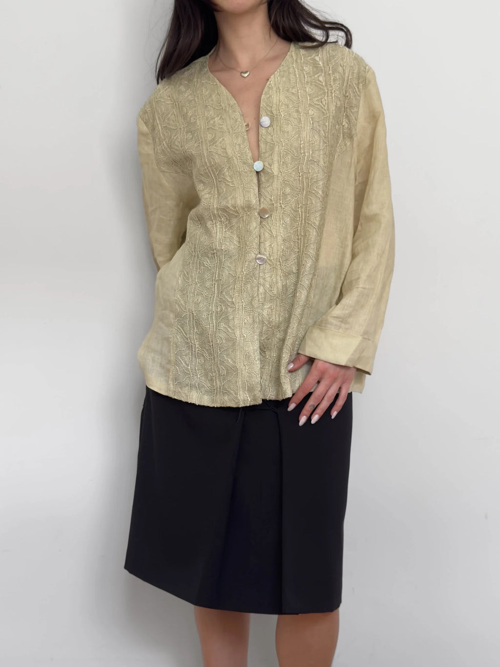 Embroidered Linen Shirt