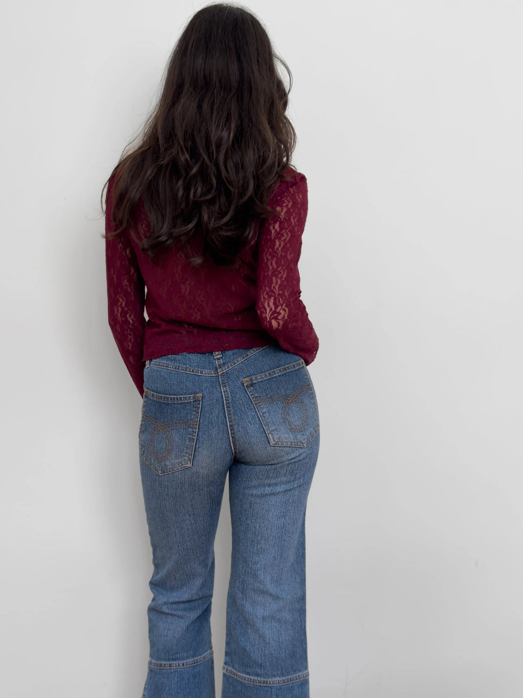 Burgundy Lace Shirt