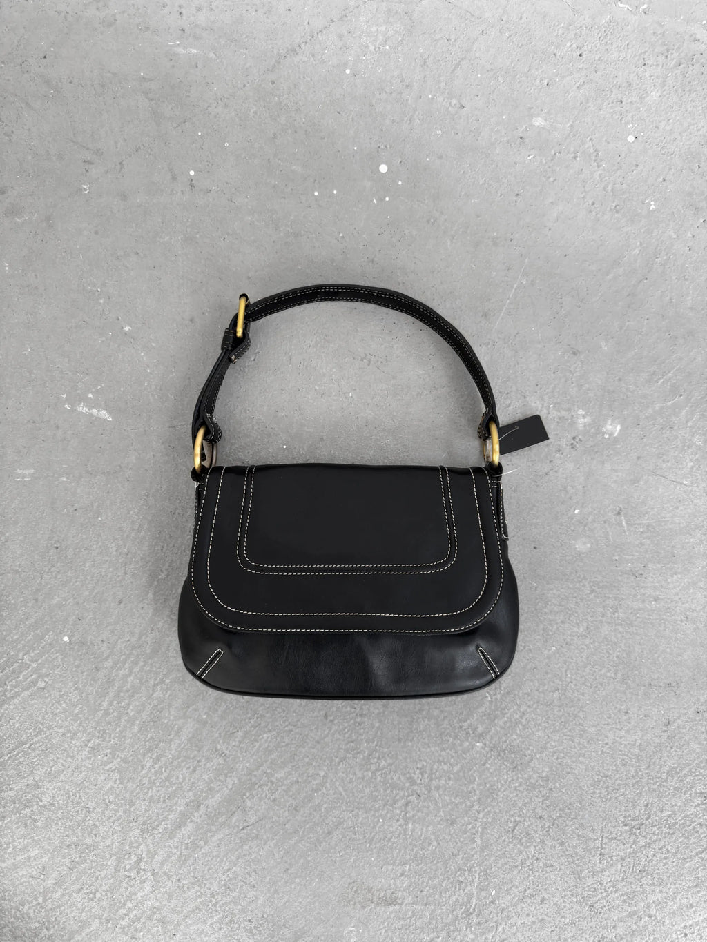 Contrast Stitched Shoulder Bag