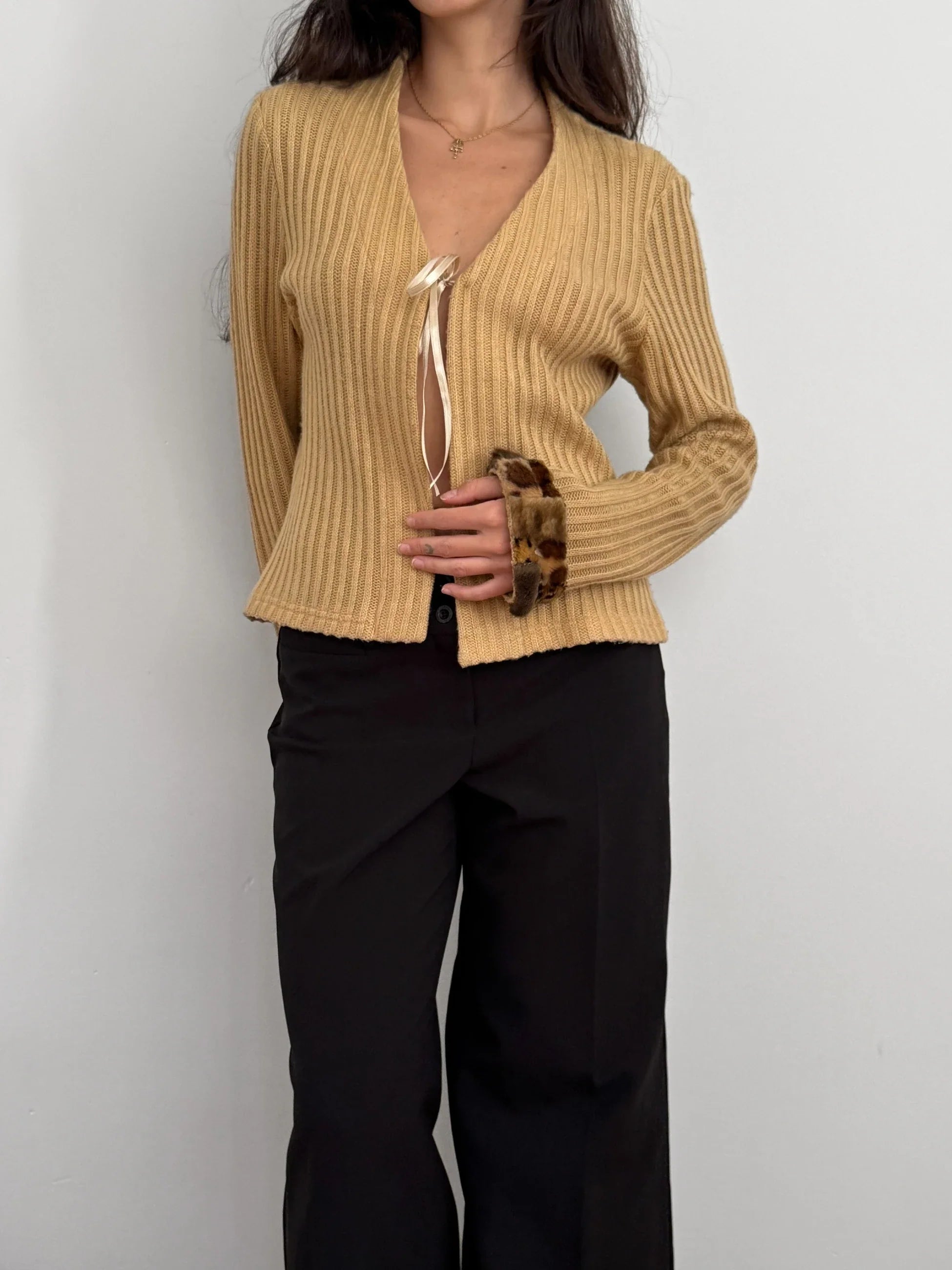 Sleeve-Detailed Cardigan