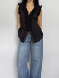 Sleeveless Chiffon Shirt