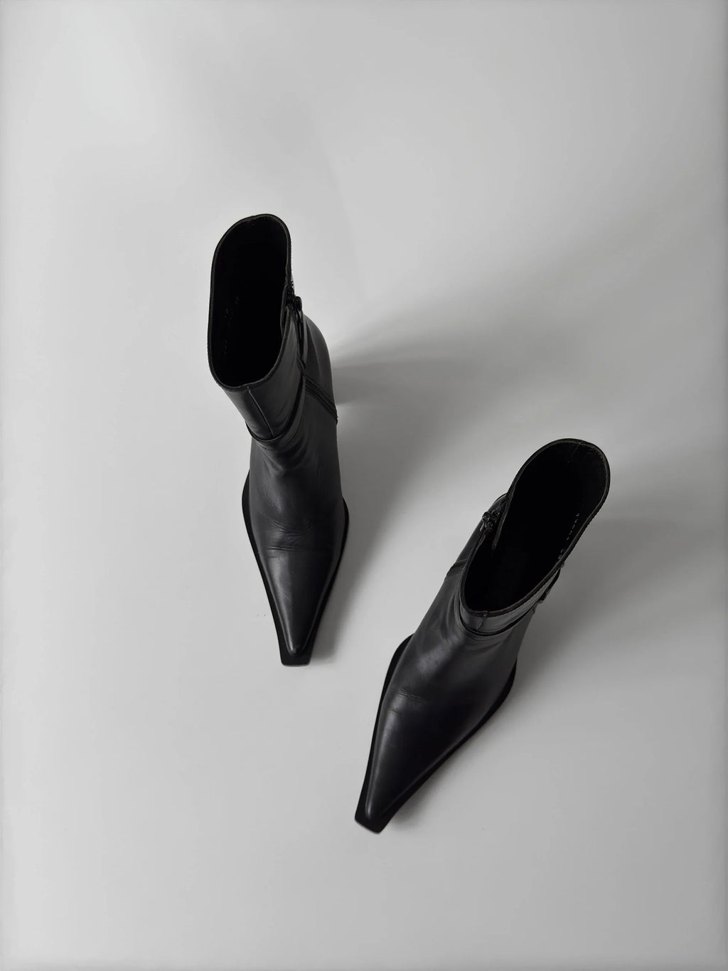 Black Leather Ankle Boot