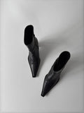 Black Leather Ankle Boot