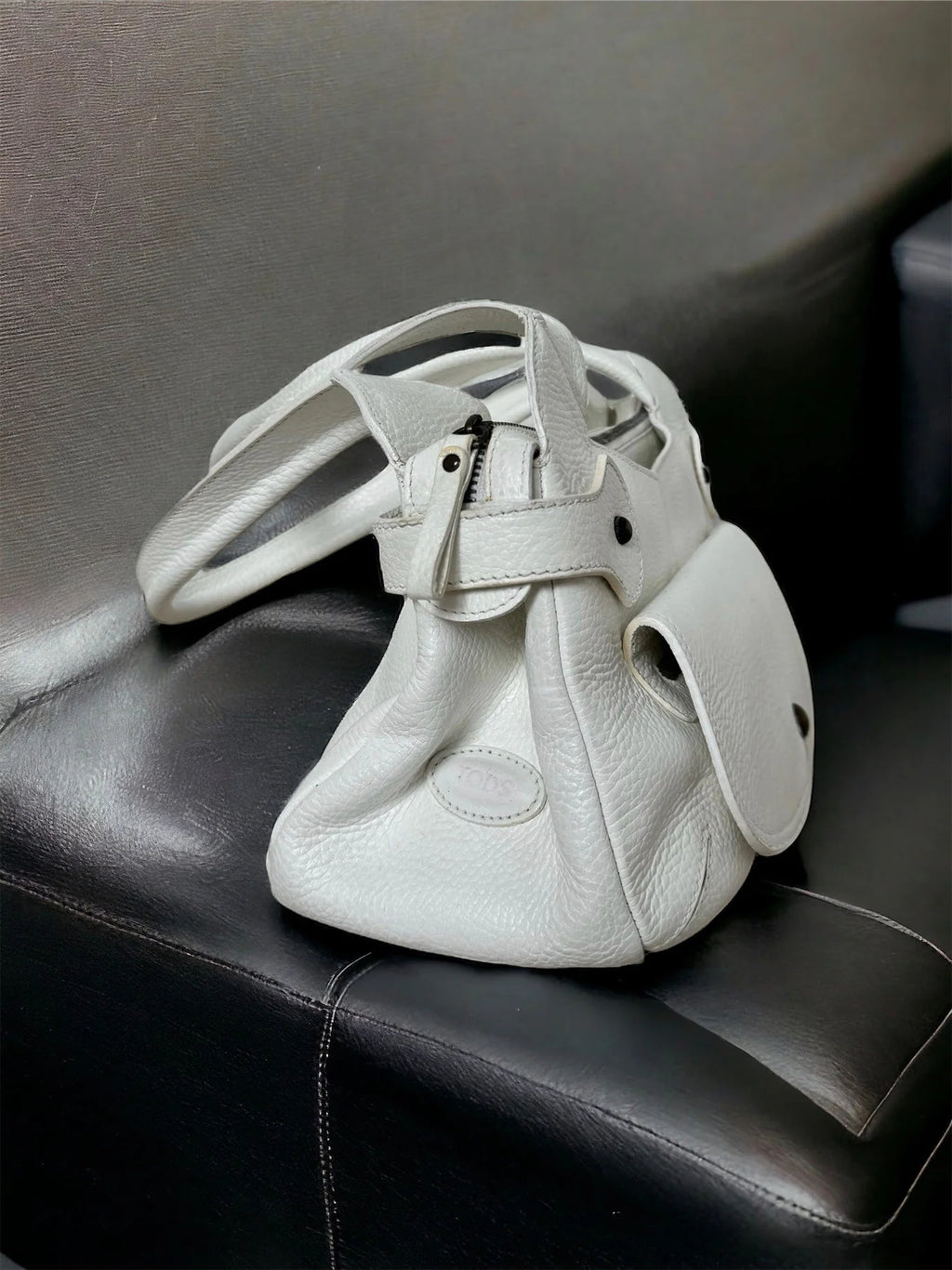 Tod's White Leather Shoulder Bag