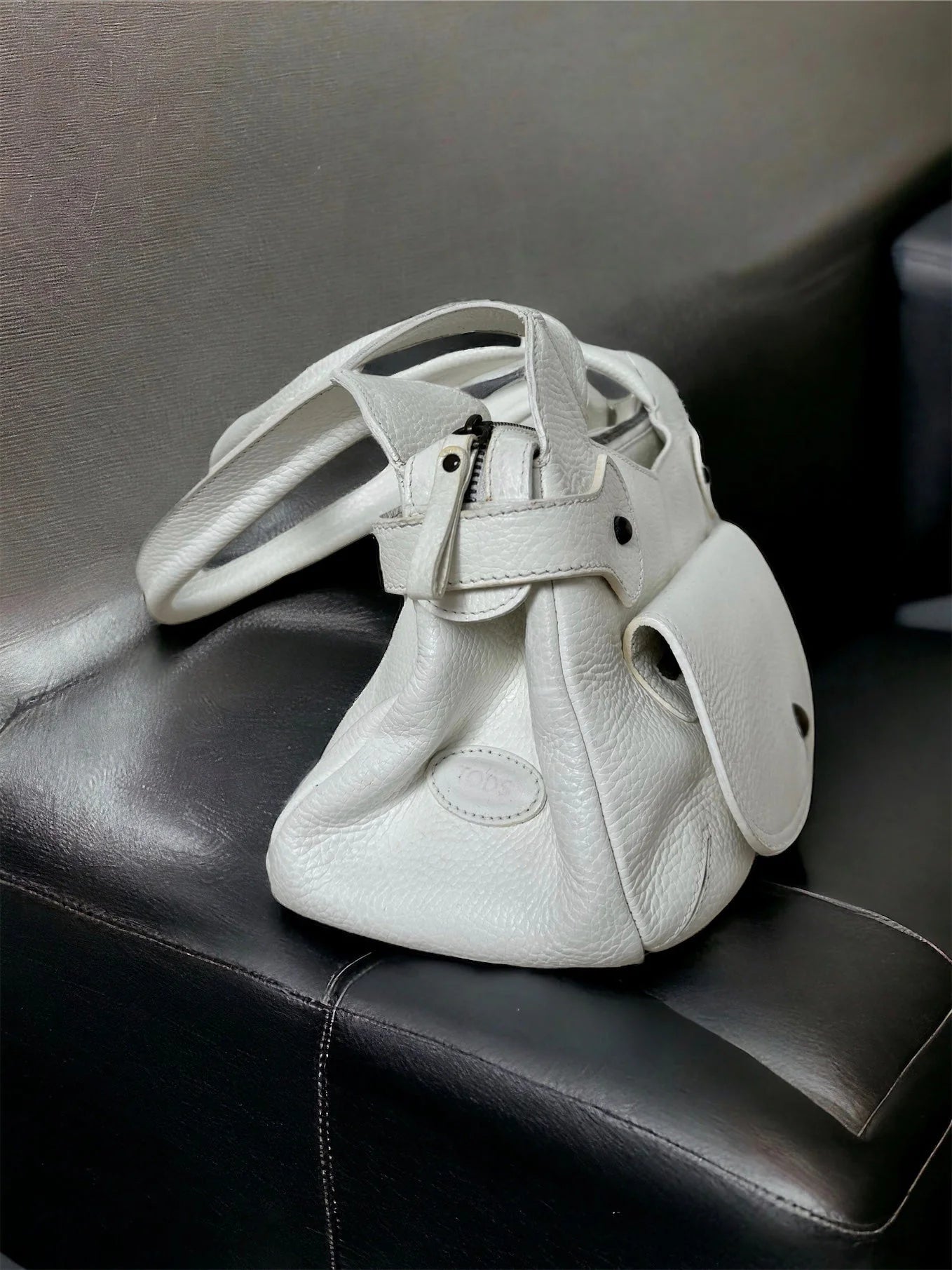 Tod's White Leather Shoulder Bag