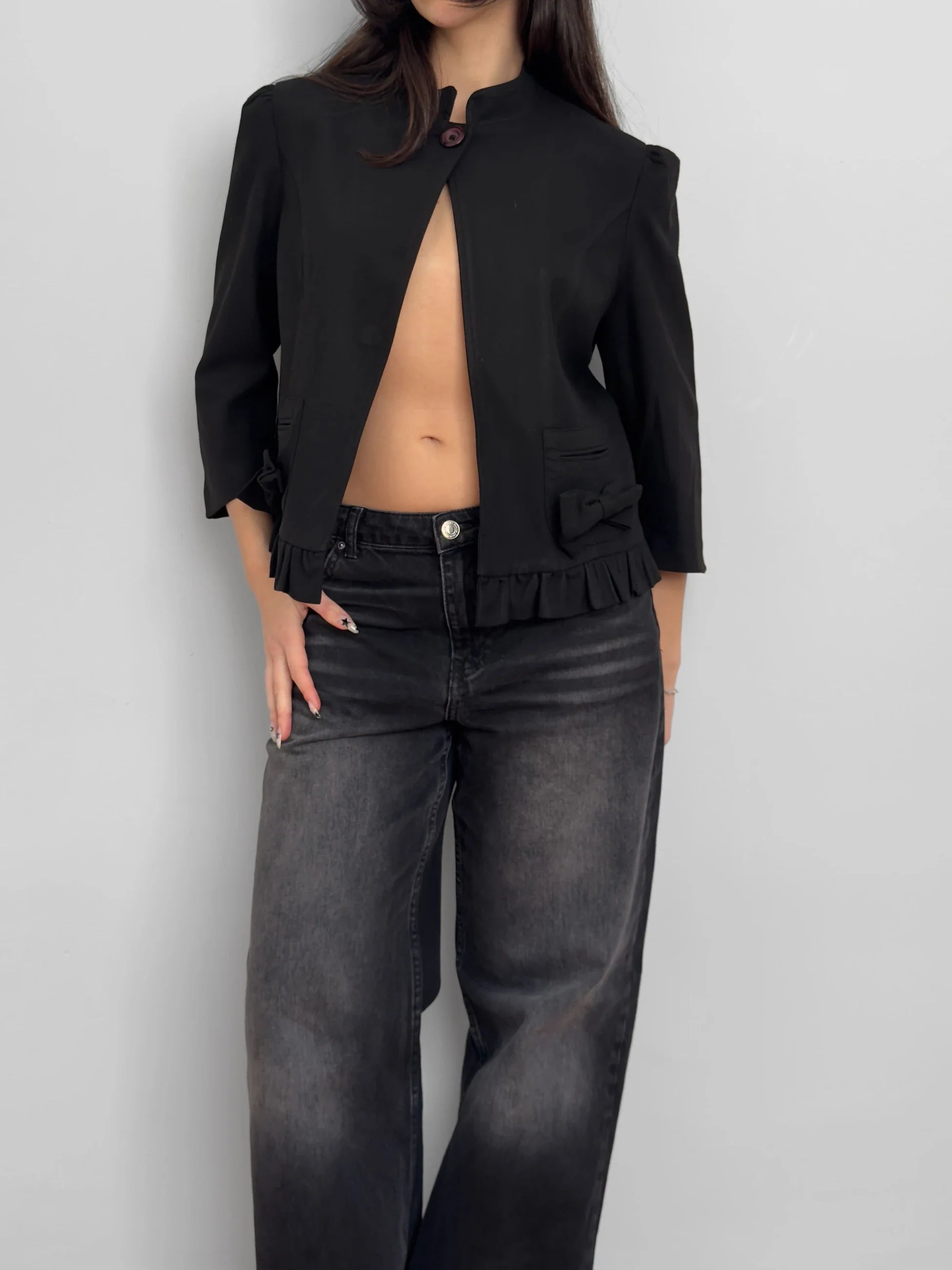 Kurdeleli Black Jacket