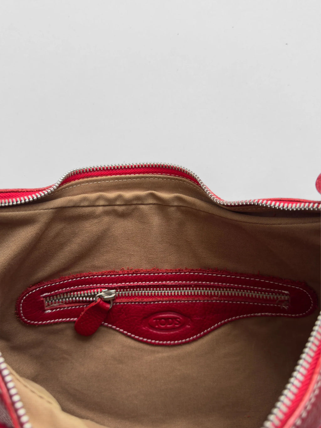 Tod's Red Leather Bag