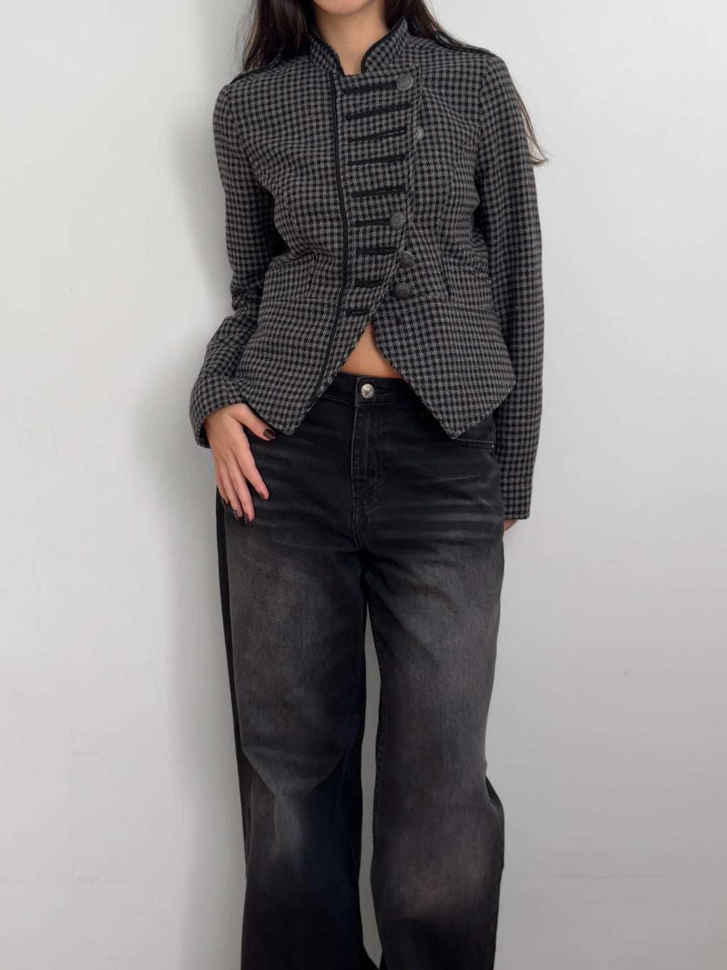 Grey Checked Jacket