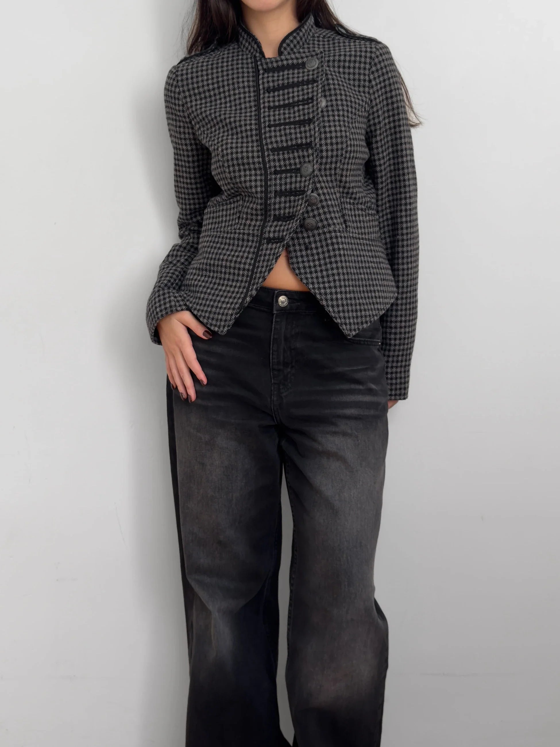 Grey Checked Jacket