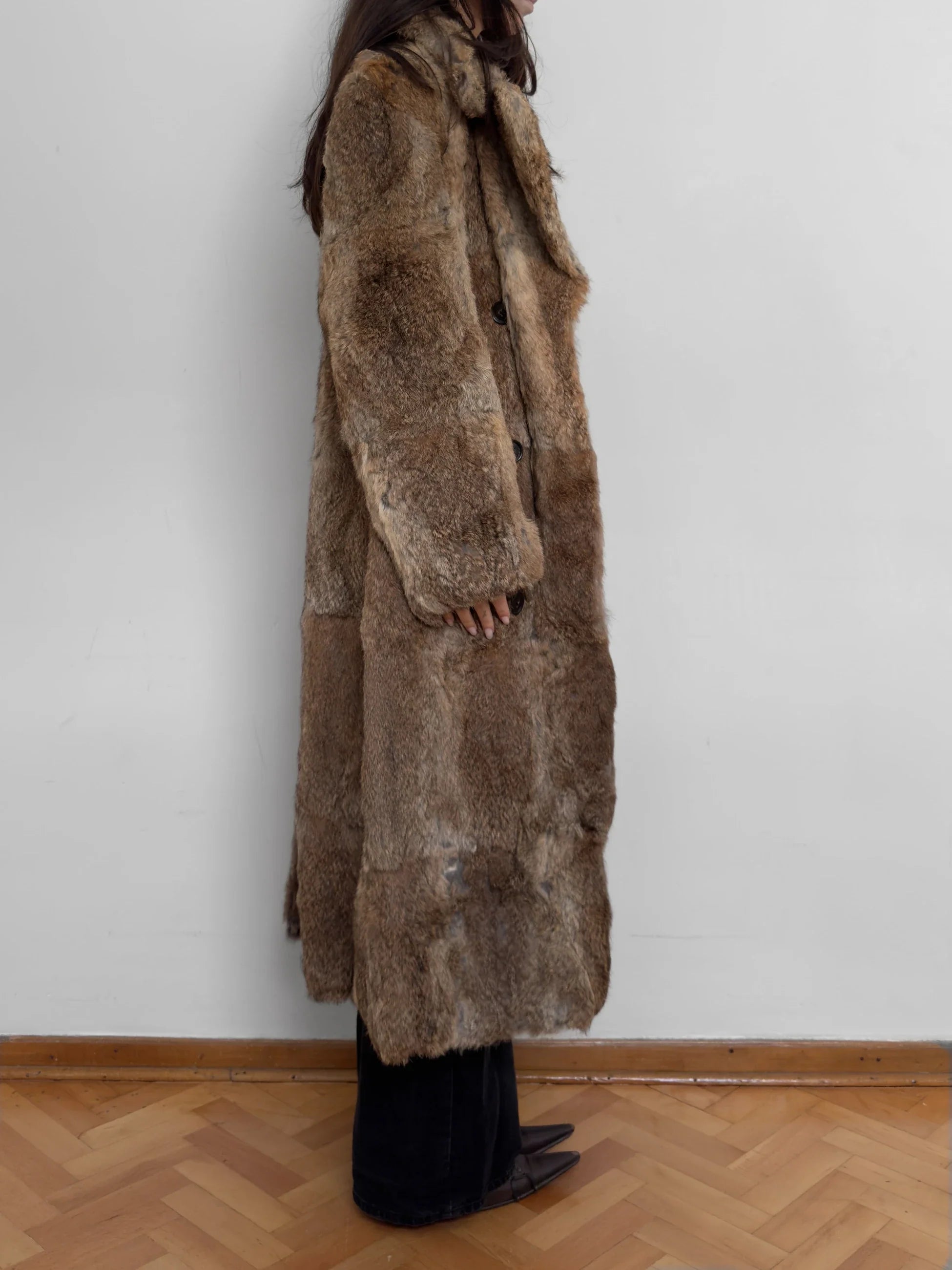 Light Brown Long Fur Coat