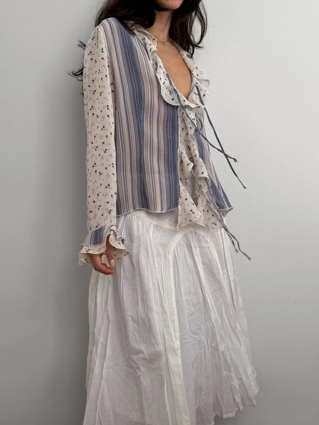 Ruffled Chiffon Blouse