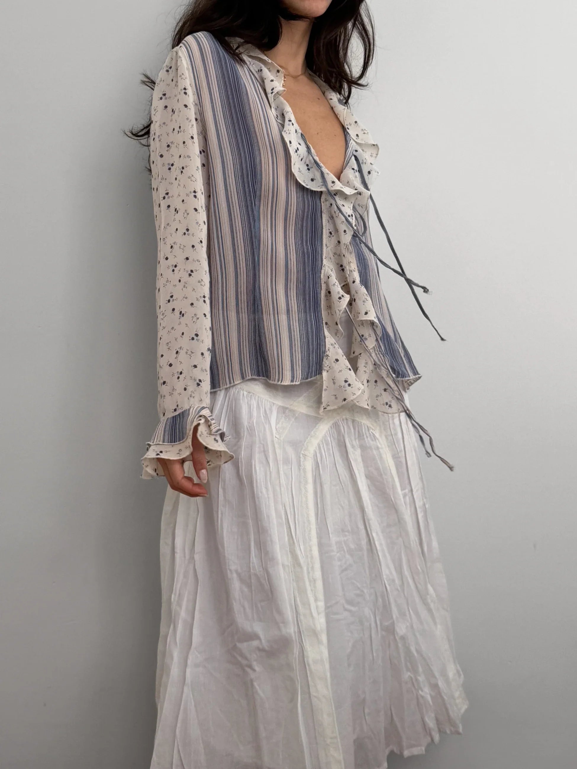 Ruffled Chiffon Blouse