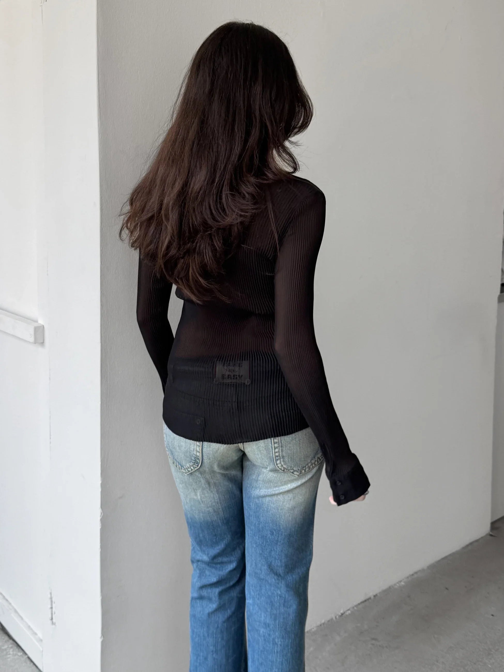 Black Tulle Shirt