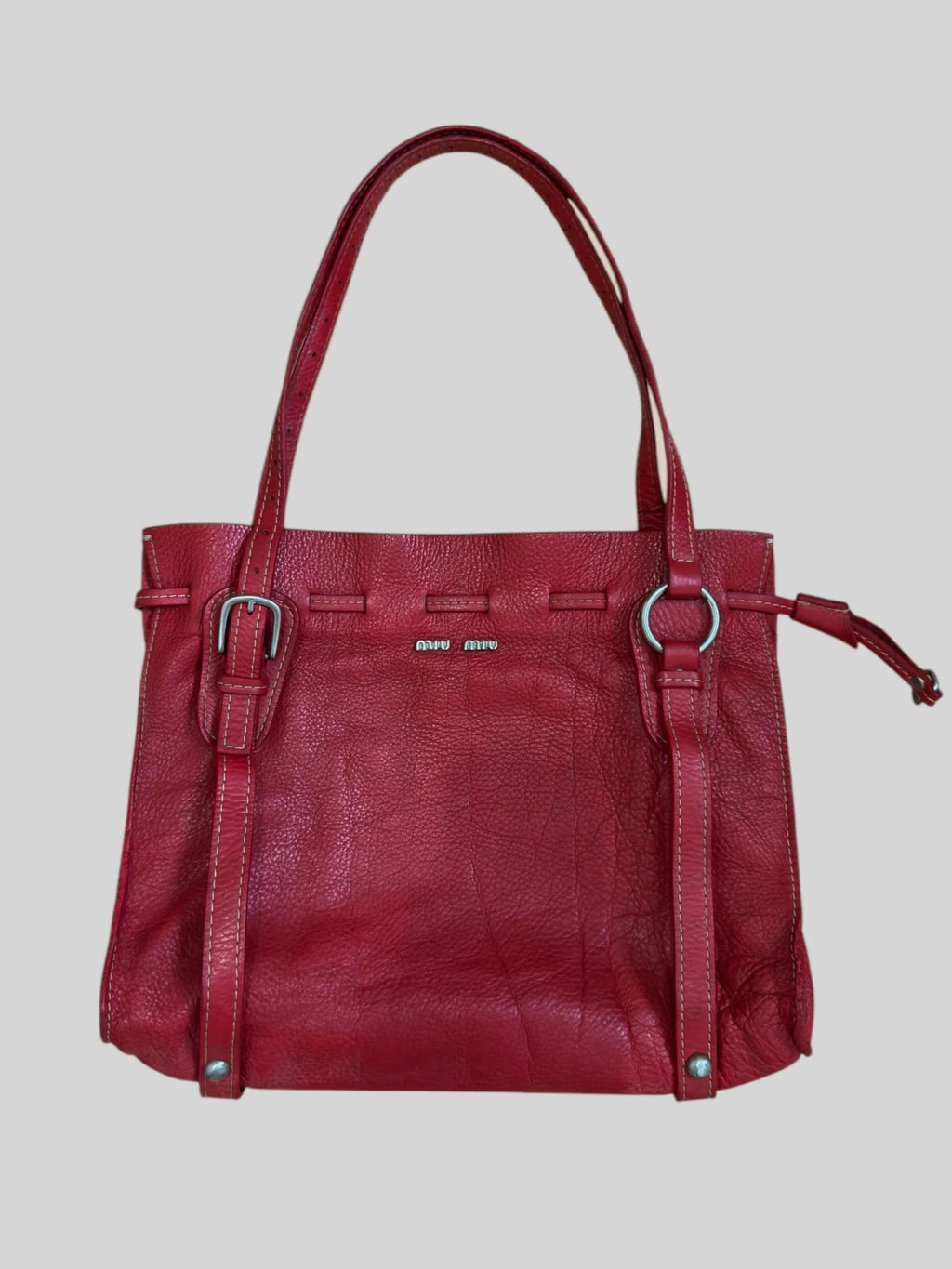 Miu Miu Red Tote Bag