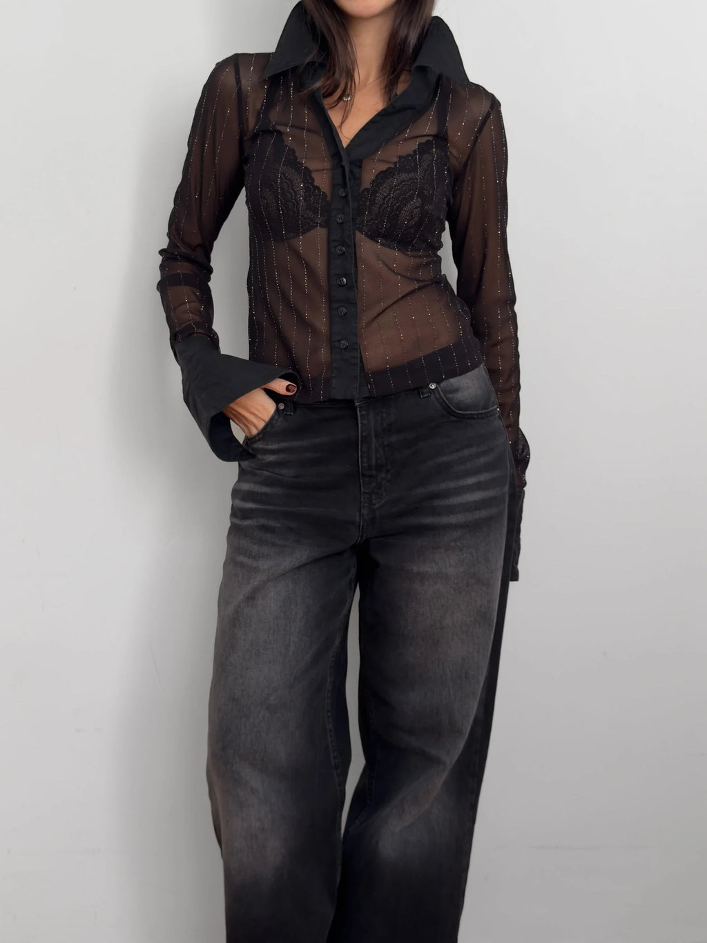 Shimmer Tulle Shirt