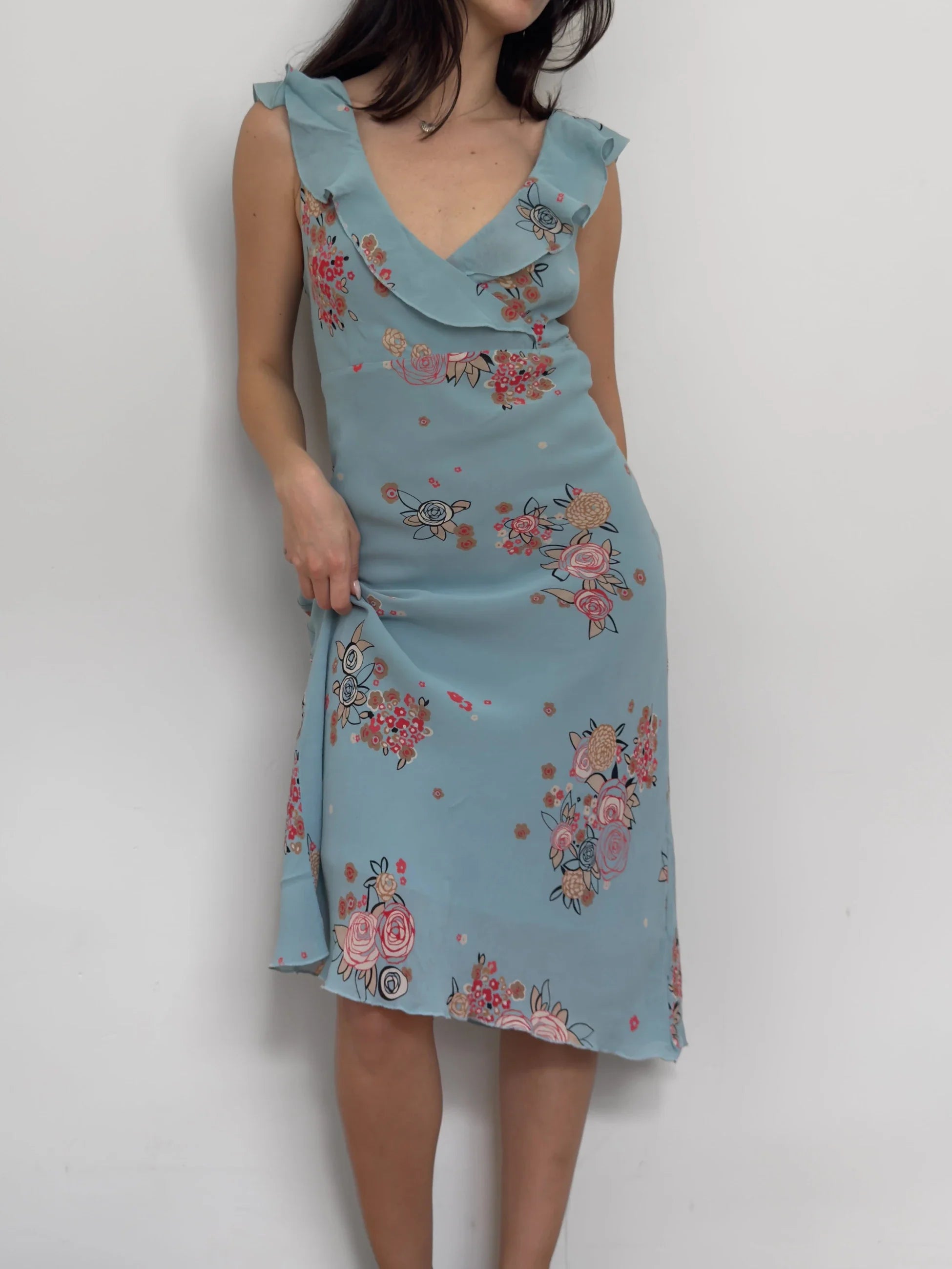Patterned Blue Dress